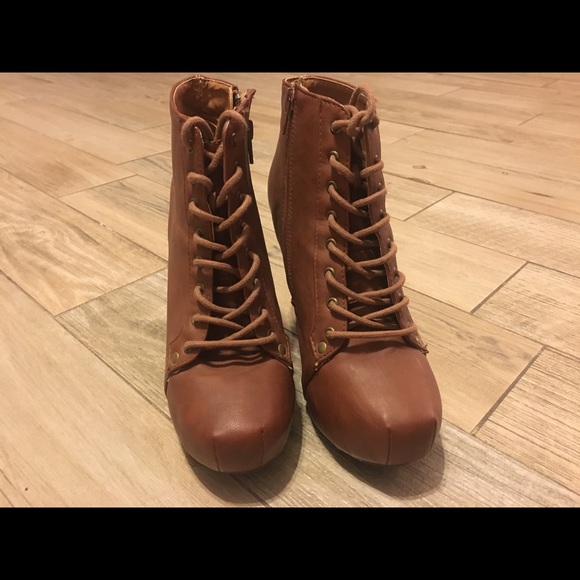 SOLD🚫🚫🚫 Charlotte Russe Lace up Booties - Picture 2 of 2